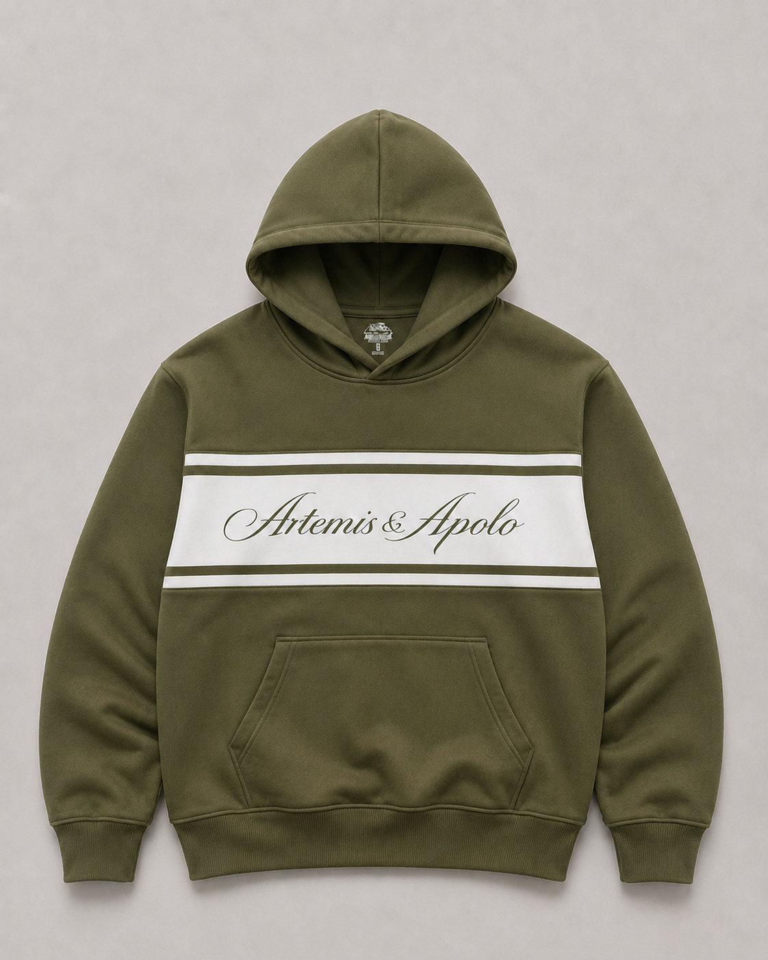 Polerón verde olivo oversize Artemis & Apolo - streetwear premium Chile