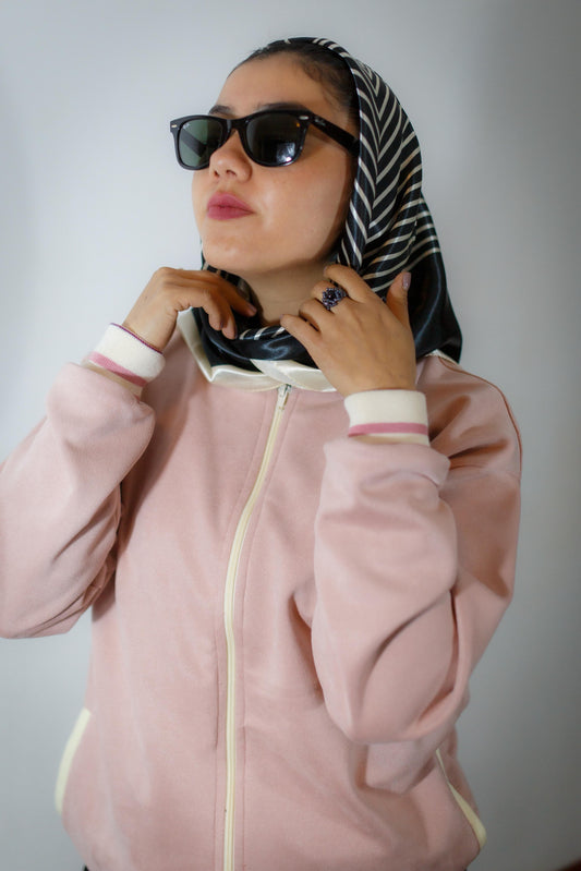Bomber rosa oversize Artemis & Apolo - chaqueta urbana streetwear Chile