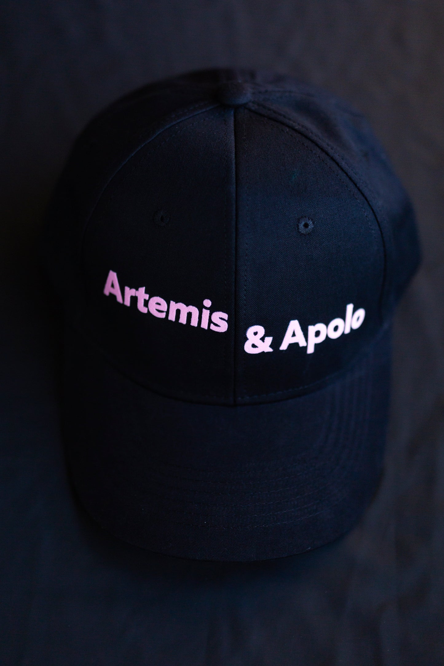 Black & Pink 6 Panel Cap