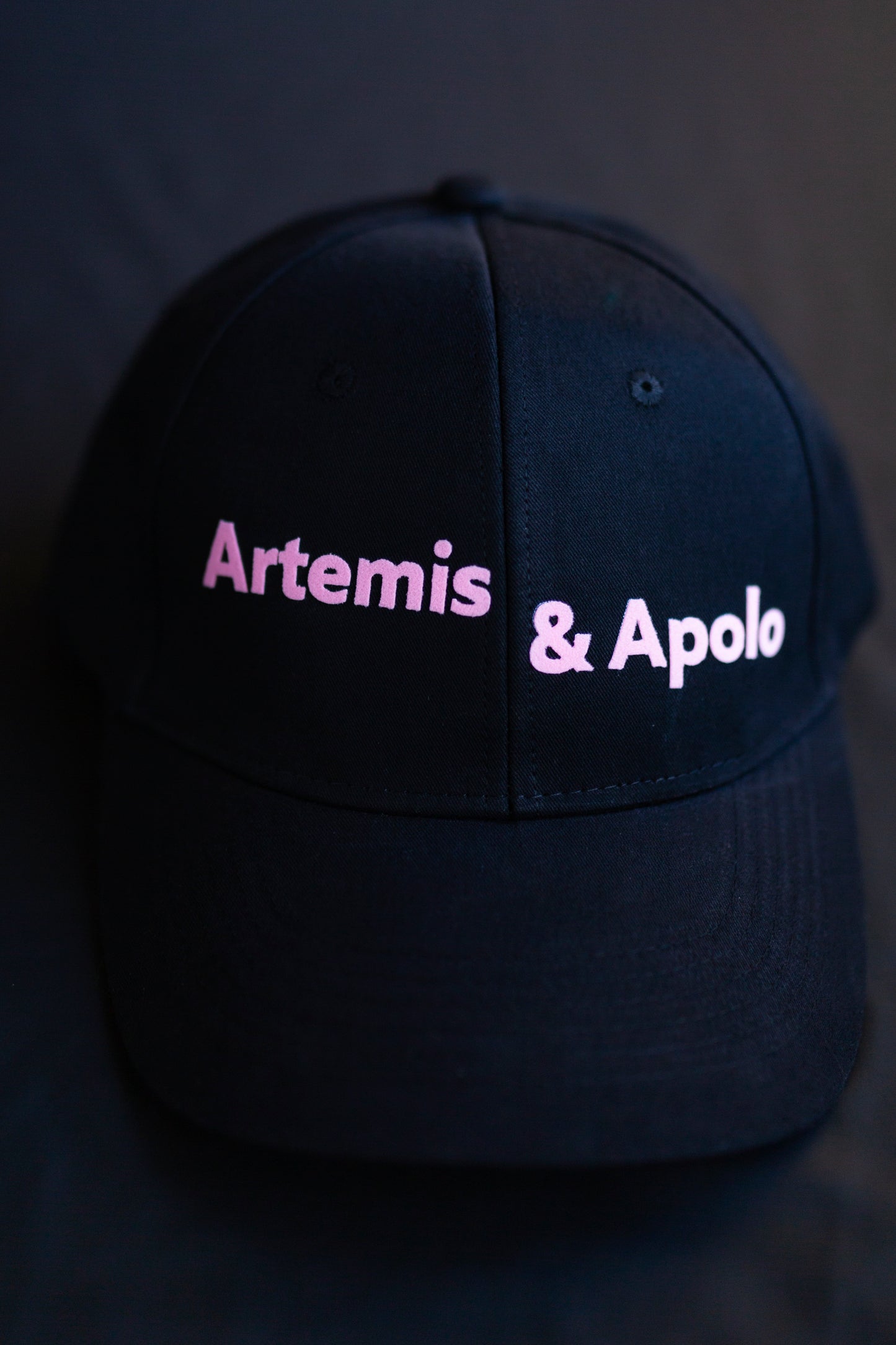 Black & Pink 6 Panel Cap