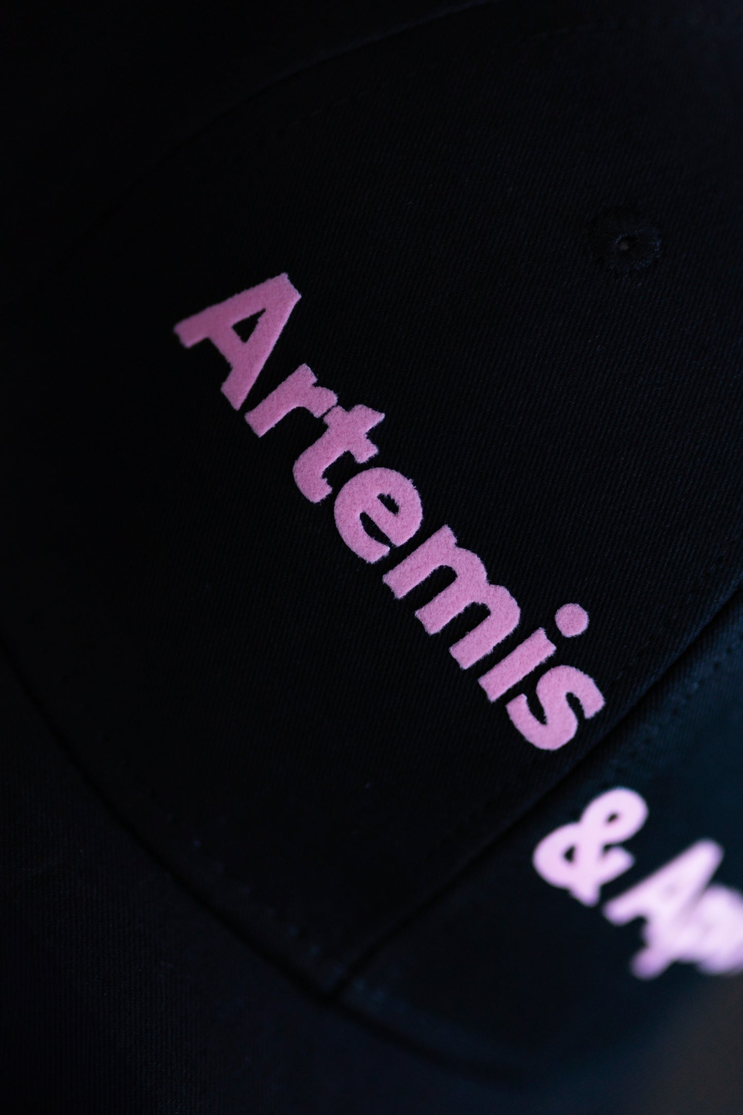 Black & Pink 6 Panel Cap