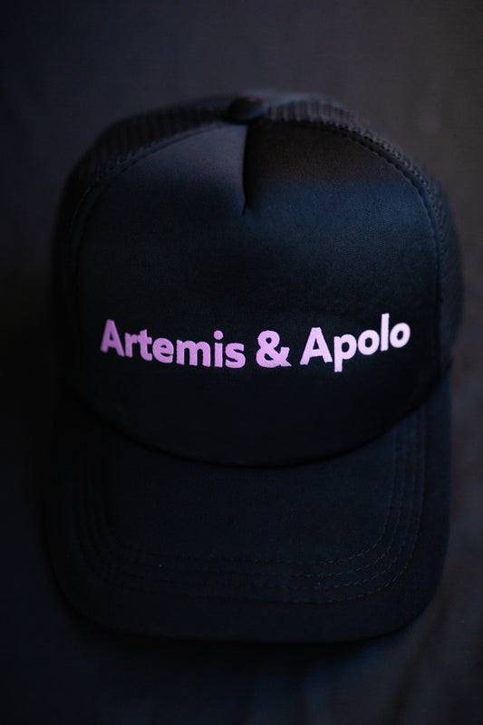 Black & Pink Trucker Hat