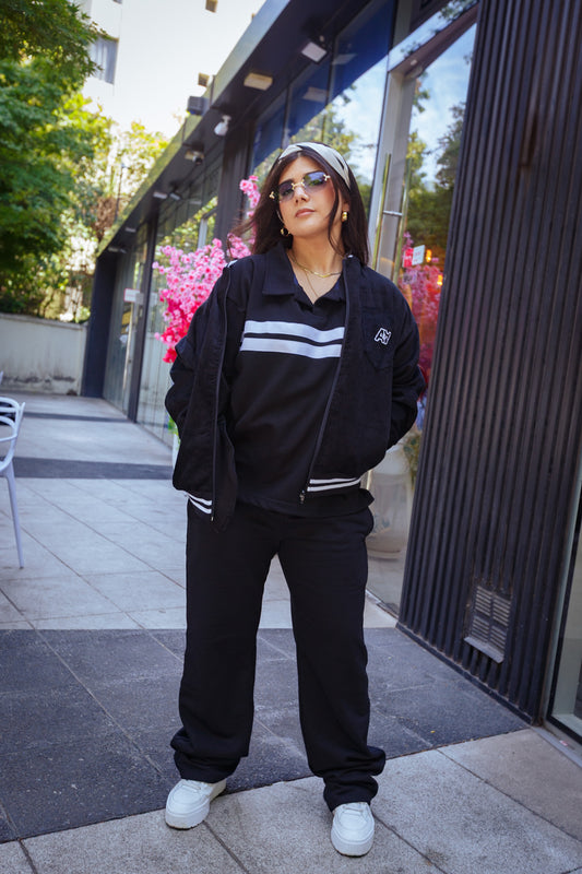 Cotelé Bomber Negra [Unisex]