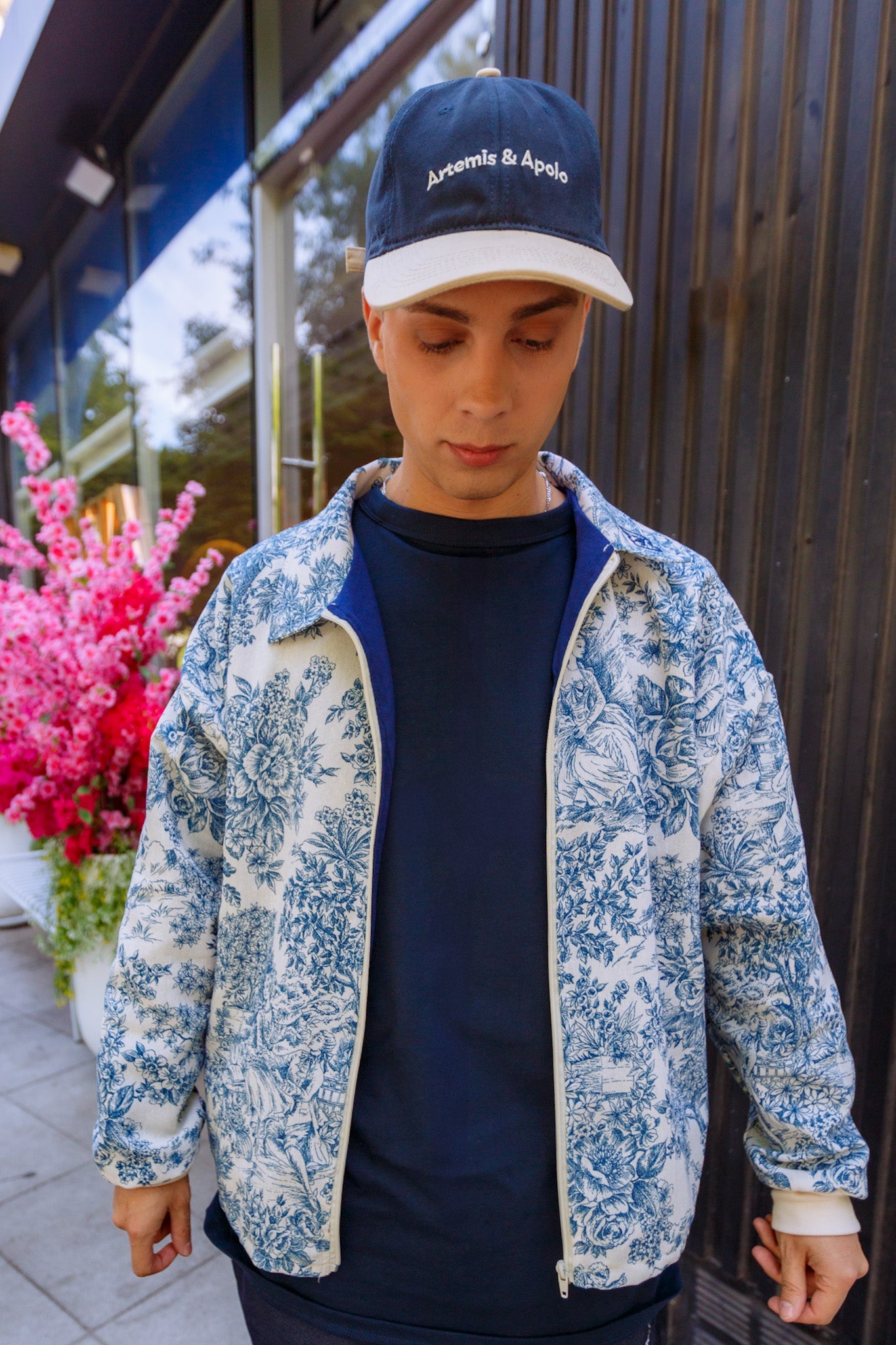 Gorra Mix Azul Beige