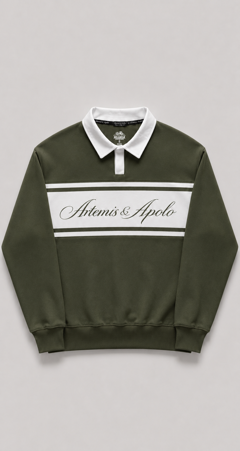 Polerón verde olivo polo oversize Artemis & Apolo - streetwear premium Chile
