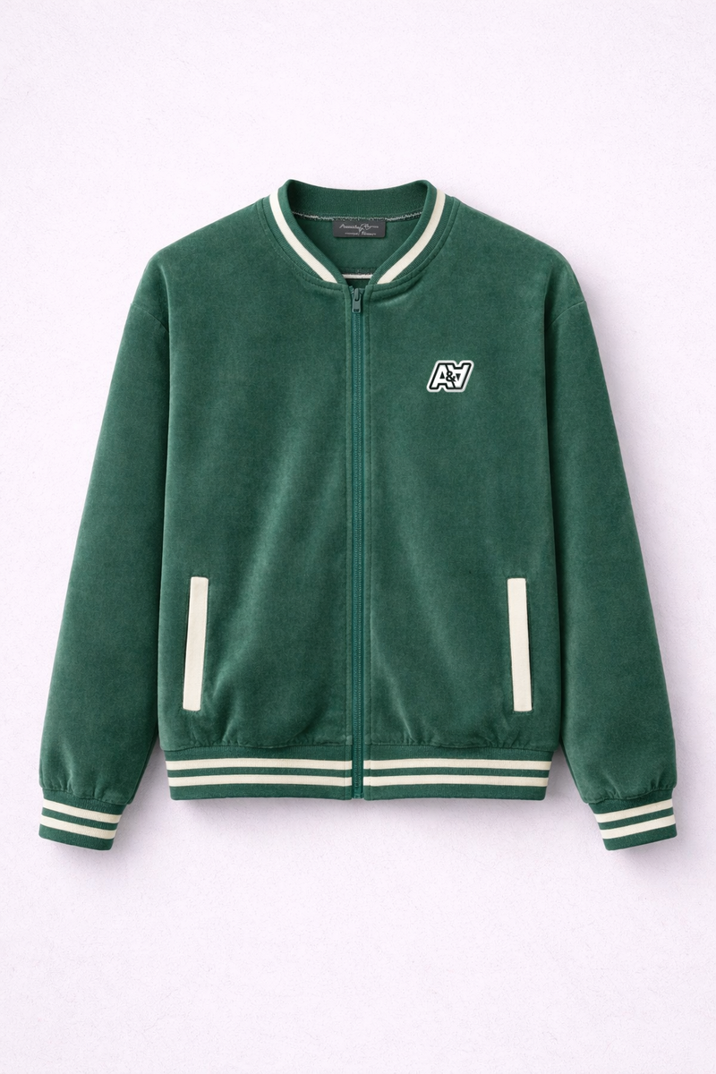Bomber verde oversize Artemis & Apolo - chaqueta urbana streetwear Chile