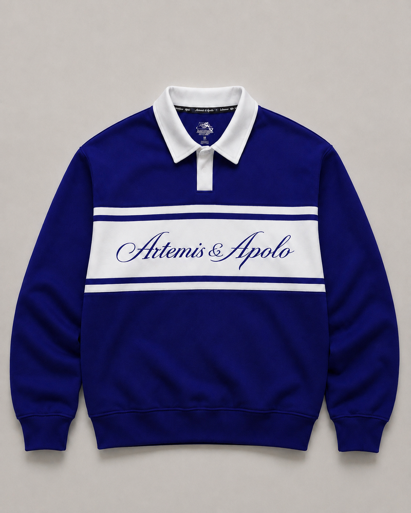 Polerón azul polo oversize Artemis & Apolo - streetwear premium Chile
