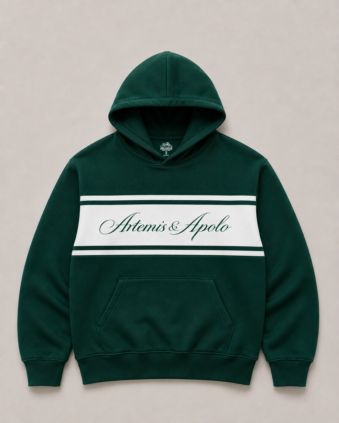 Polerón verde oversize Artemis & Apolo - streetwear premium Chile