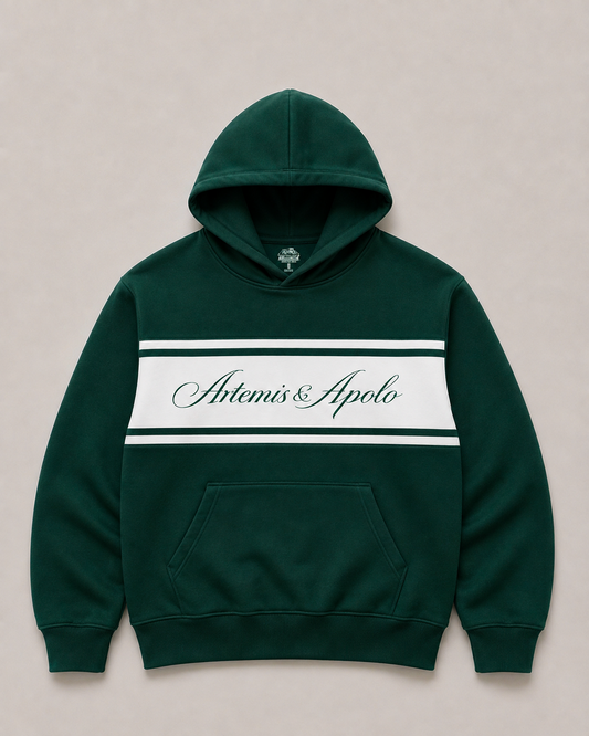 Polerón verde oversize Artemis & Apolo - streetwear premium Chile