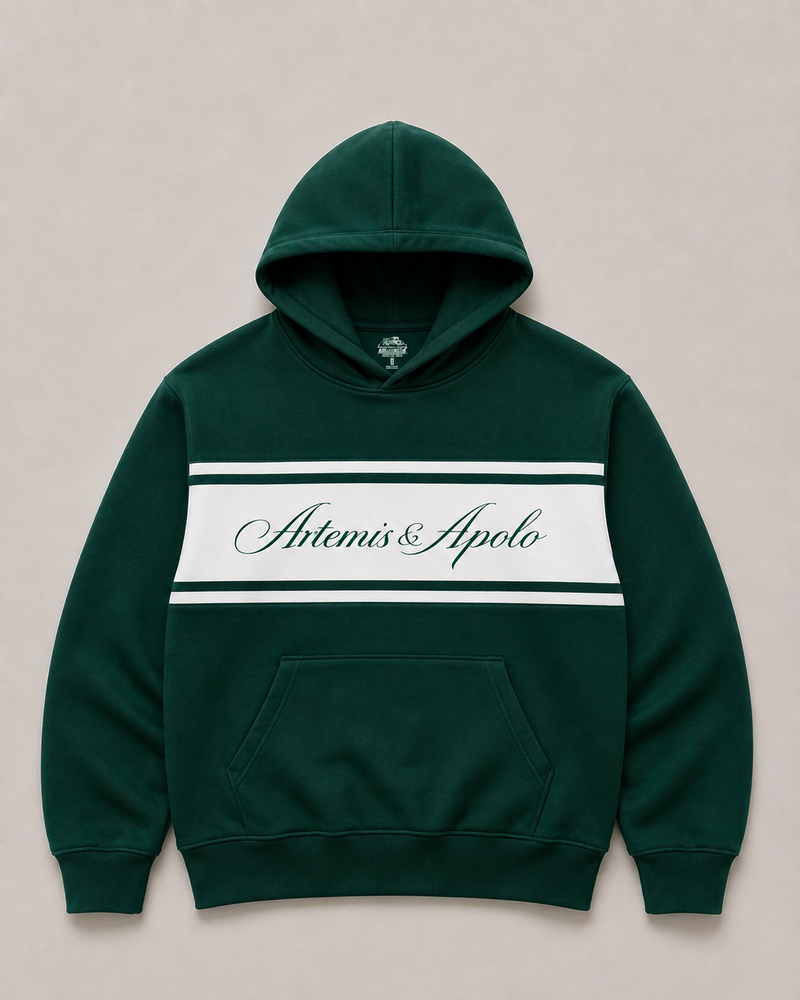 Polerón verde oversize Artemis & Apolo - streetwear premium Chile