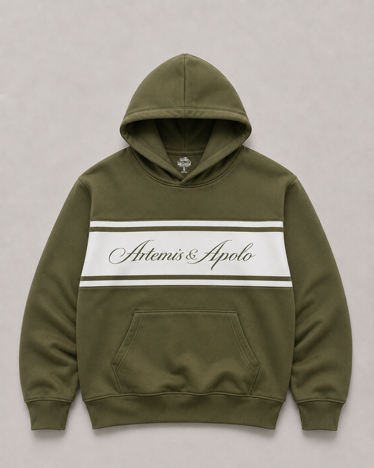Polerón verde olivo oversize Artemis & Apolo - streetwear premium Chile