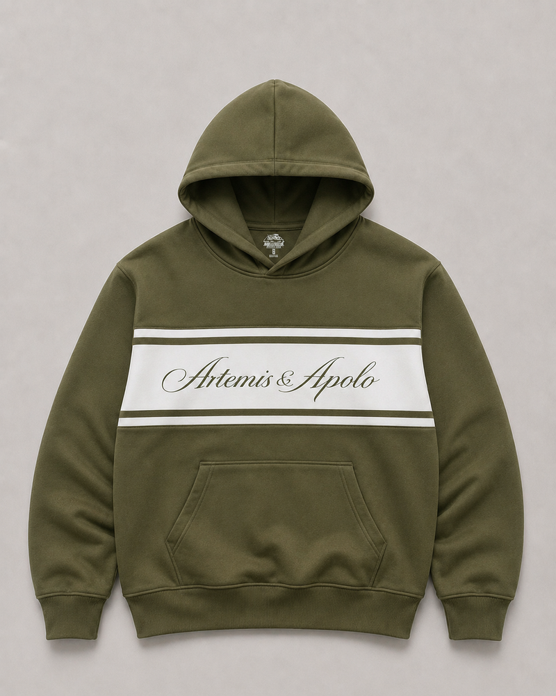 Polerón verde olivo oversize Artemis & Apolo - streetwear premium Chile