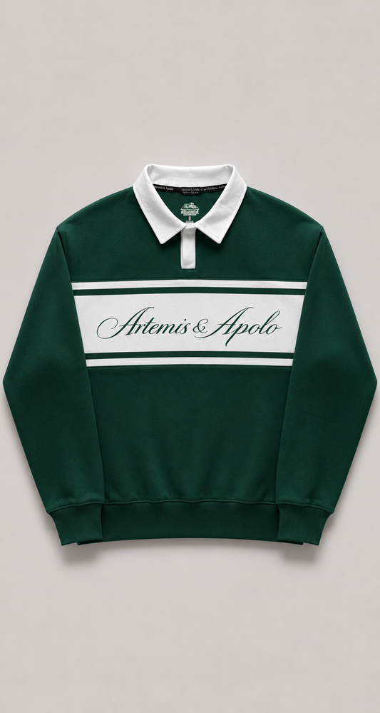 Polerón verde polo oversize Artemis & Apolo - streetwear premium Chile