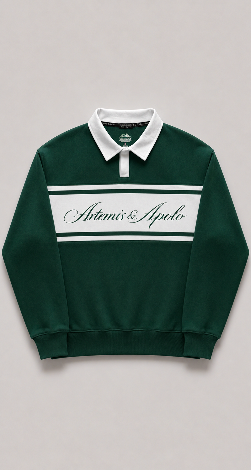 Polerón verde polo oversize Artemis & Apolo - streetwear premium Chile