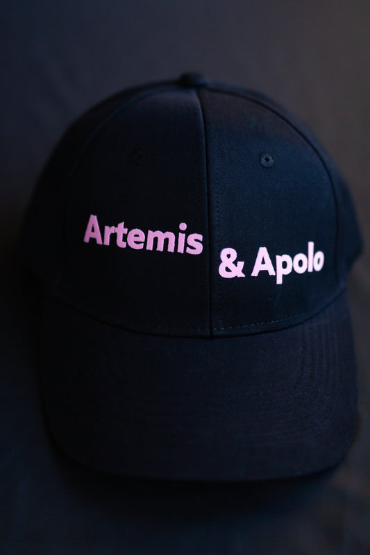 Black & Pink 6 Panel Cap