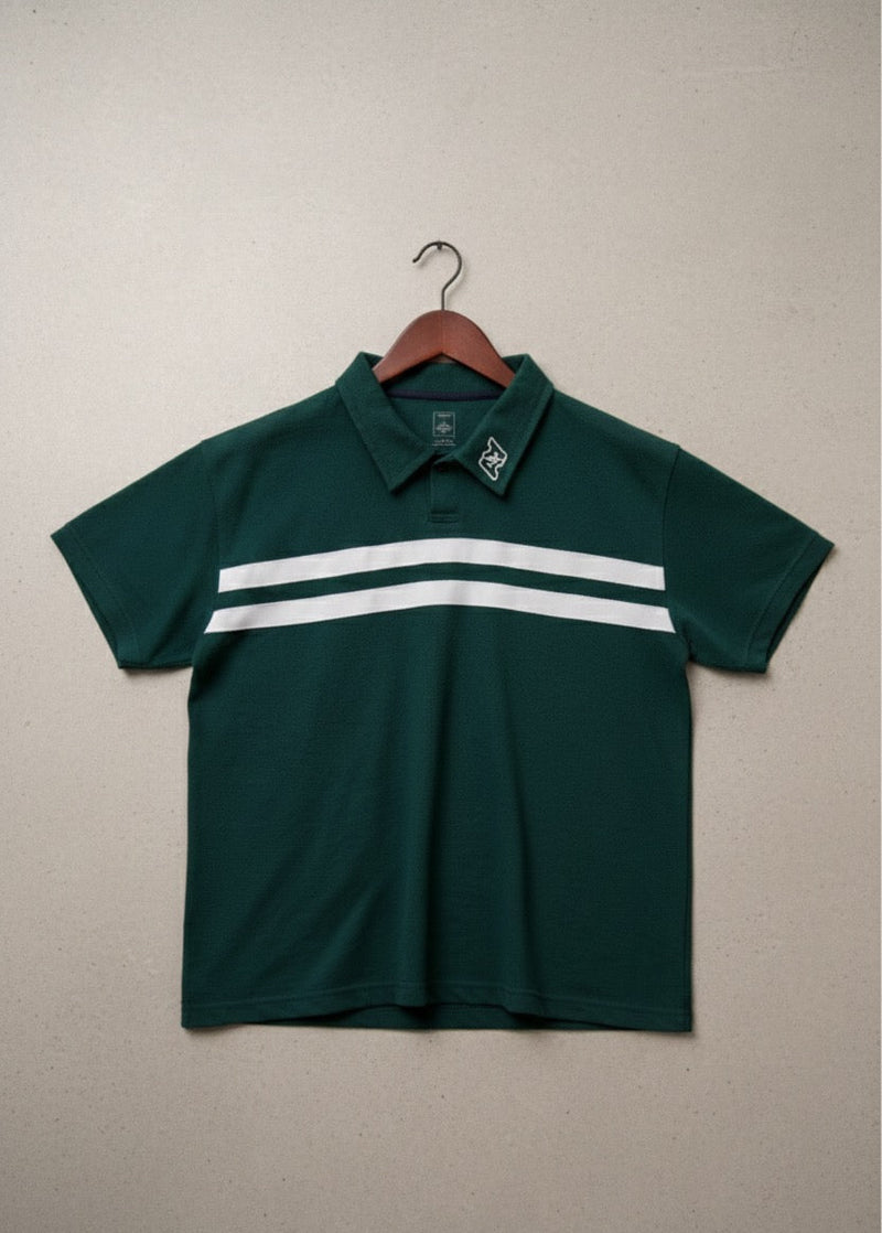 Polera piqué verde Artemis & Apolo - poleras premium streetwear Chile