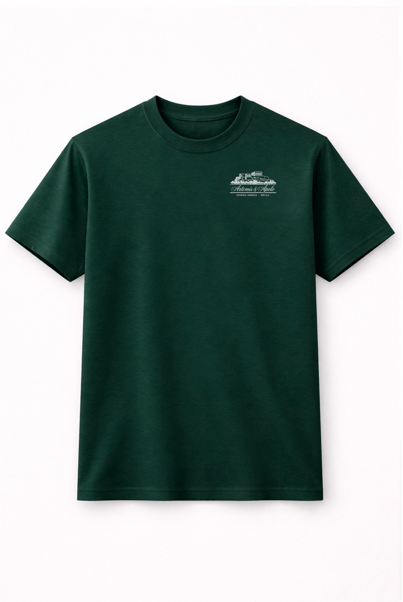 Polera verde oscuro oversize Artemis & Apolo - poleras premium Chile
