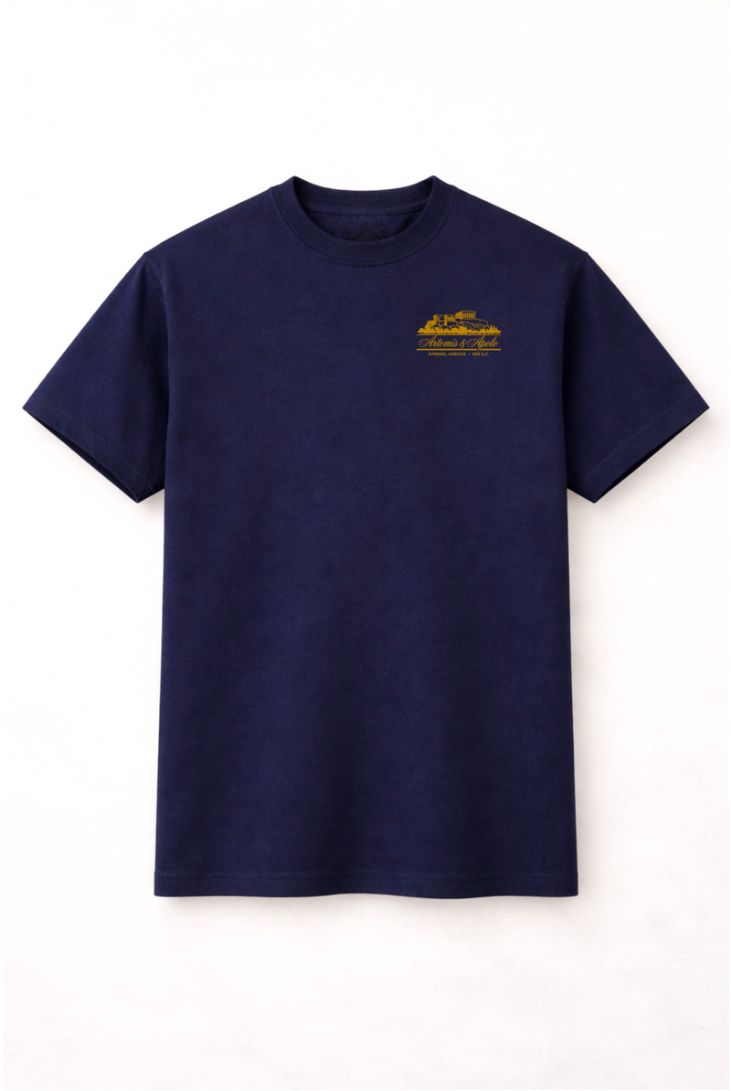 Polera azul oscuro oversize Artemis & Apolo - poleras premium streetwear Chile