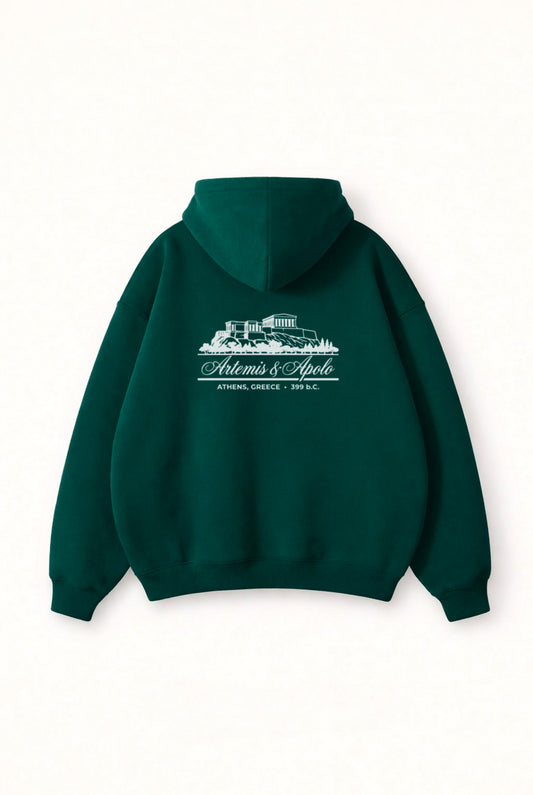 Poleron verde oscuro